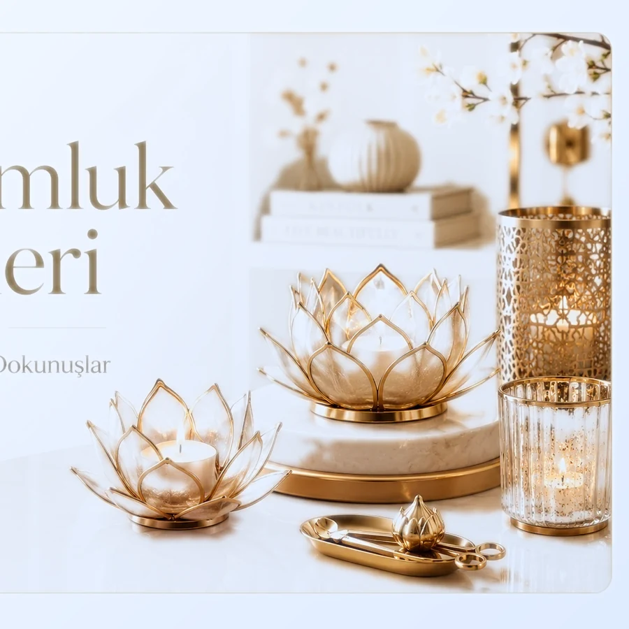 3 Lü Lotus Mumluk Seti